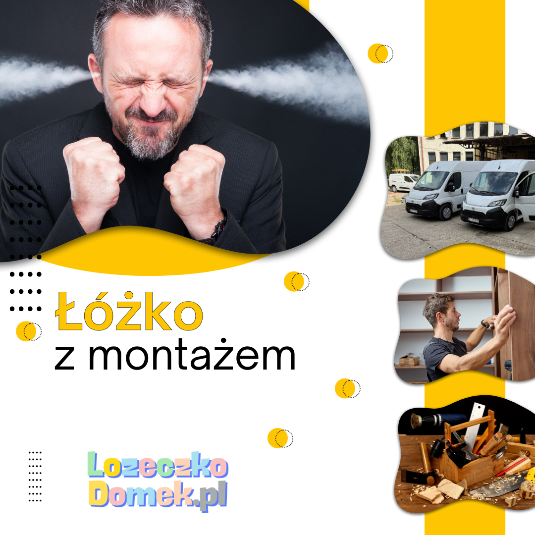 Łóżko z montażem